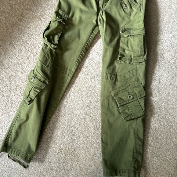 Olive Green Utility Cargo Pants – Women’s Size 2 - Picture 9 of 13